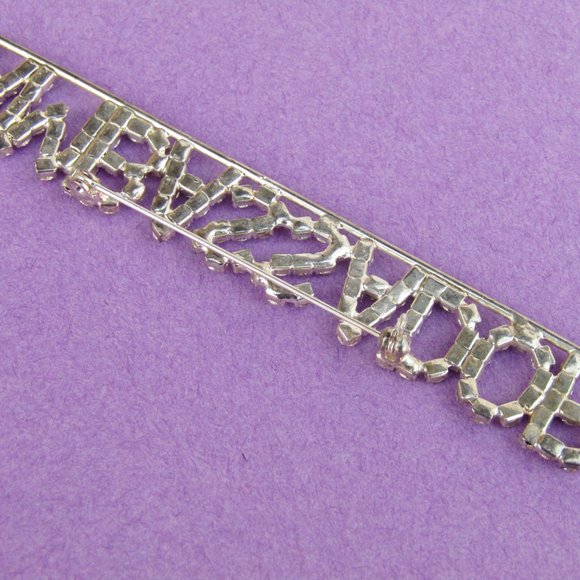 Vintage Brooch Ambassador Rhinestone - Picture 3 of 3